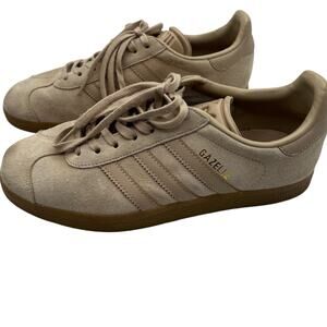 Adidas Gazelle Sneakers Beige Tan Suede Gum Sole 6 1/2 Men Classic Retro 90s Low